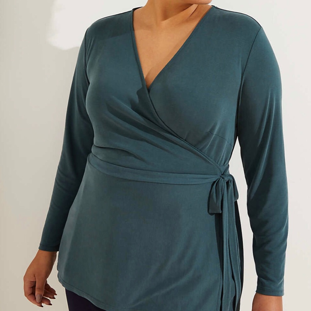 LOFT Plus sz 20/22 Sandwashed Wrap Top Blouse